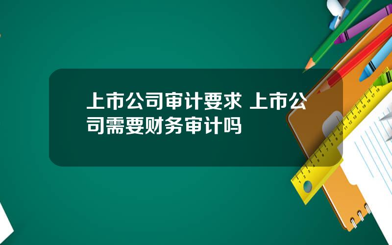 上市公司审计要求 上市公司需要财务审计吗